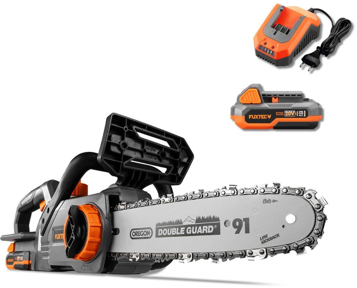 Accu-kettingzaag - FUXTEC FX-E1KS20 - 20V 10-inch geleider - 2Ah accu en 2,4A opladerset