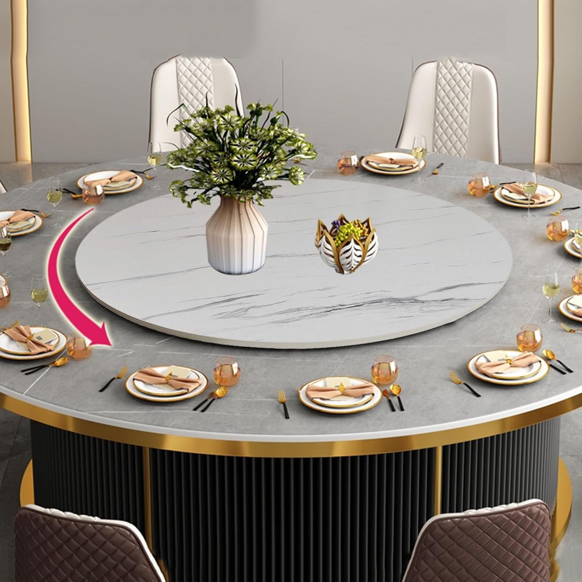 Grote Houten Lazy Susan Tafelbladdraaier 360 Graden Draaibaar Serveerplateau