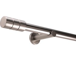 Gordijnroede 25mm op Maat Gemaakt RVS Look Wandmontage zonder Ringen