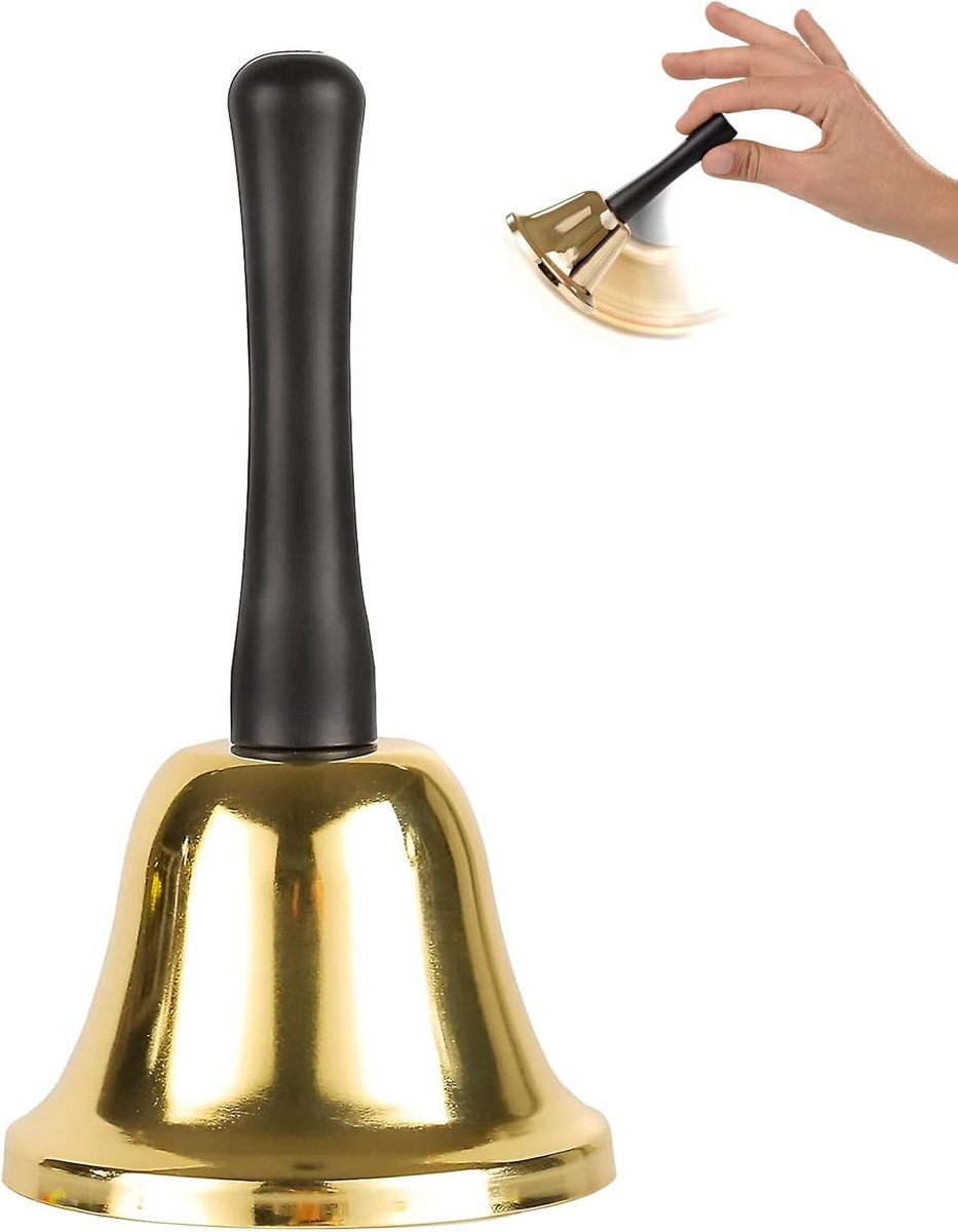 Klassieke Metalen Bel met Handvat voor Service, Training en Keuken