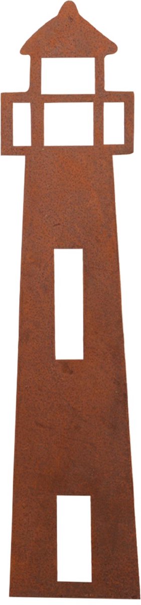 UNUS® Tuinsteker vuurtoren 50x11cm in roestlook tuindecoratie