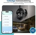 Zwarte buiten camera met de Gologi app op smartphone. Full HD 1080p.