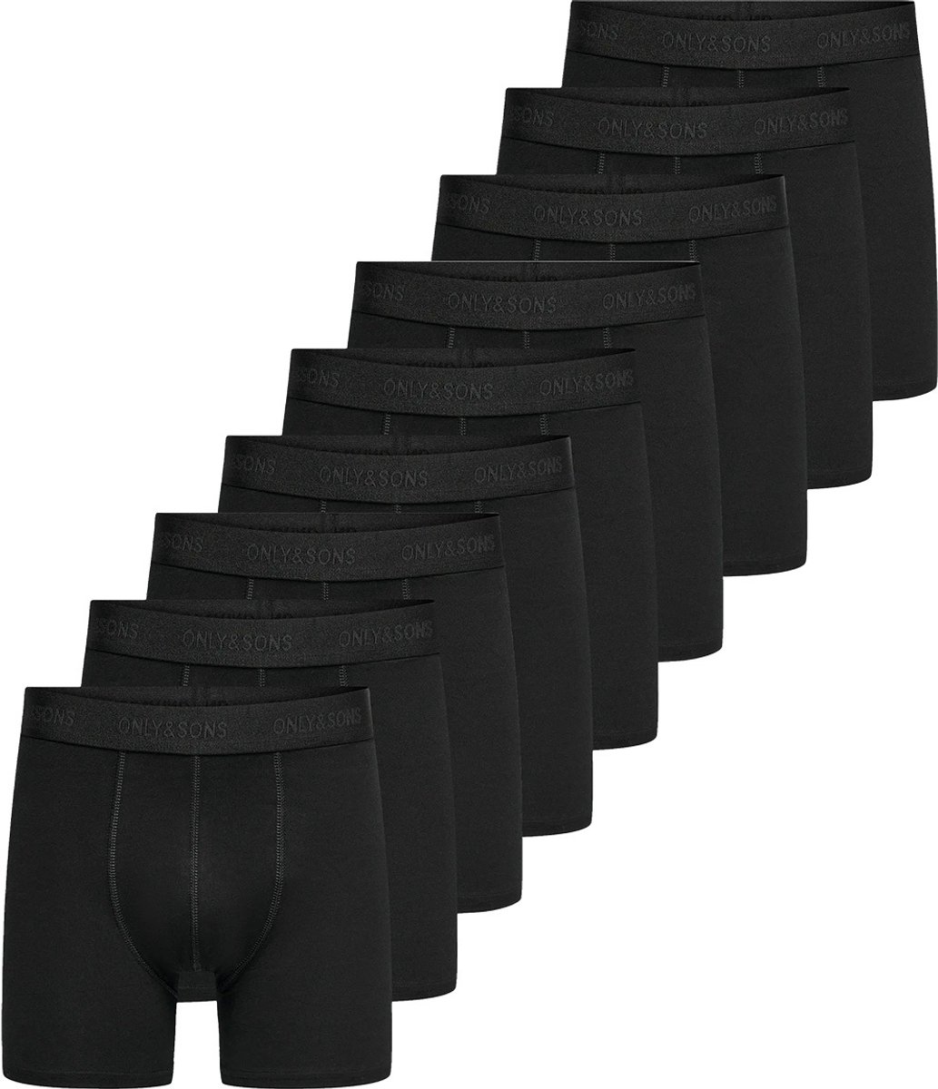 Only & Sons Heren lang short / pant 9 pack ONSFITZ SOLID BOXER