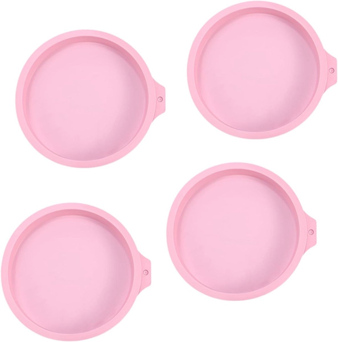 Siliconen bakvorm set voor taartbodem en pizza, 4-delig, rond 15 cm.