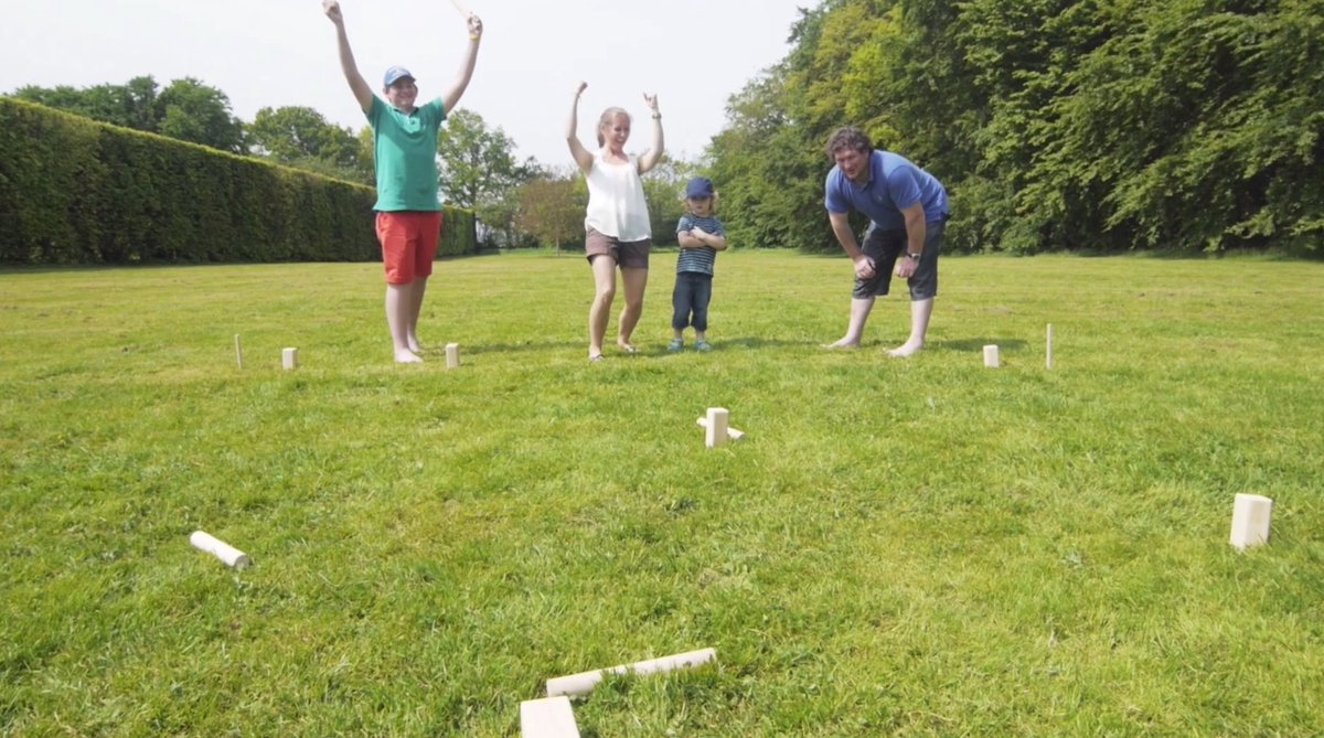 Bex Kubb Original – Zweeds Vikingschaak – Premium Buitenspel – Massief Rubberhout – Koning Met Rode Kroon – Vanaf 8 Jaar – Inclusief Draagtas — afbeelding 4