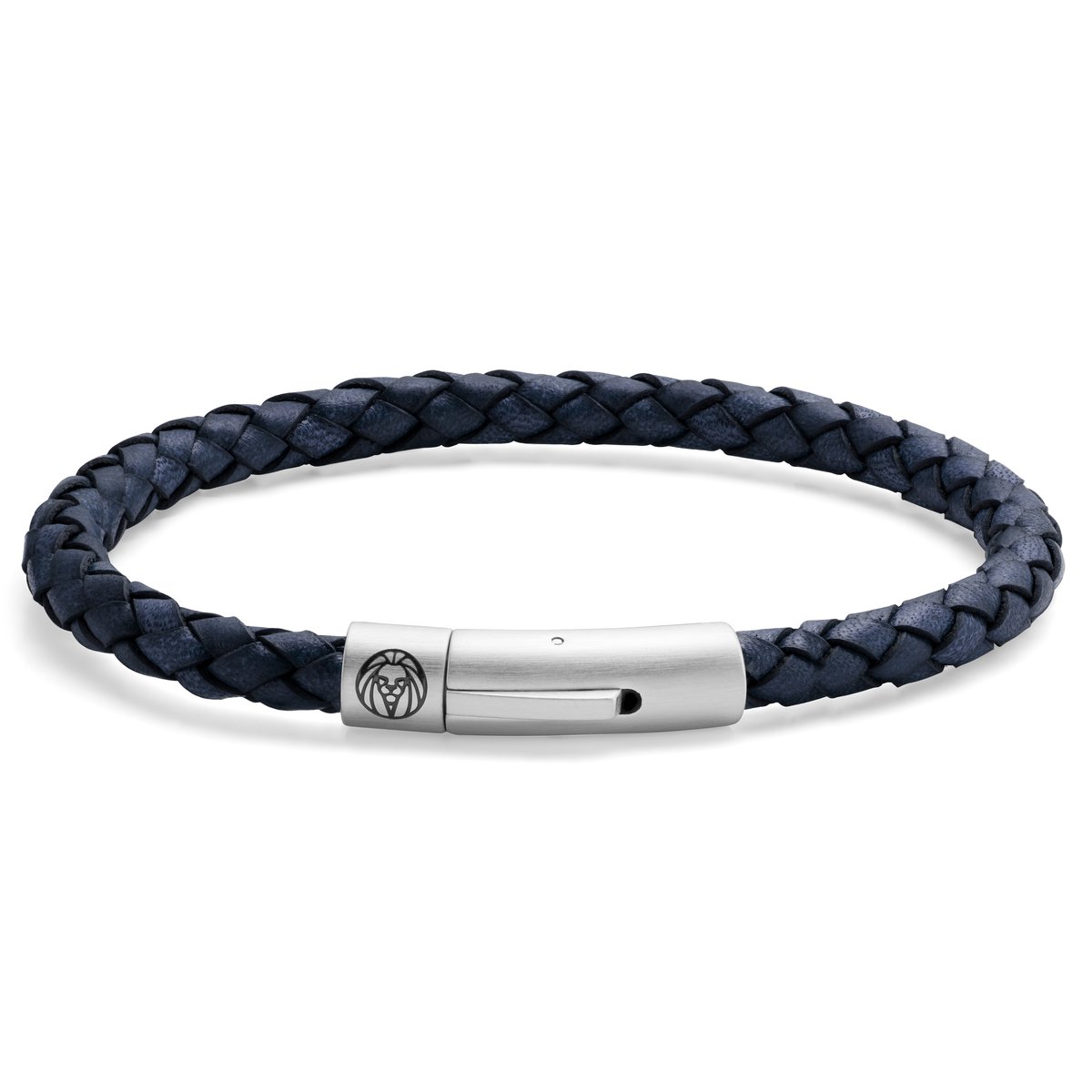 Blauwe Leren Bolo Armband