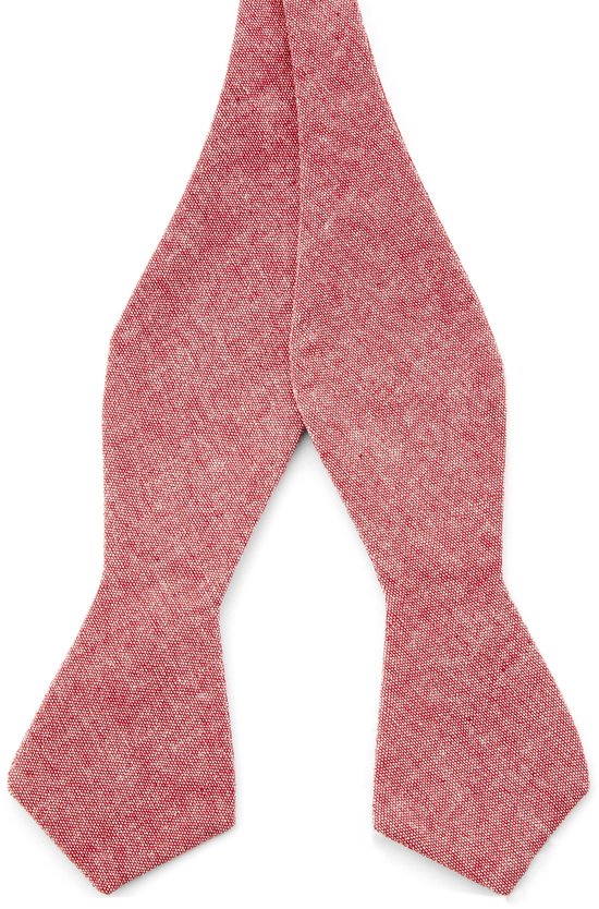 Noeud papillon à nouer en coton rose