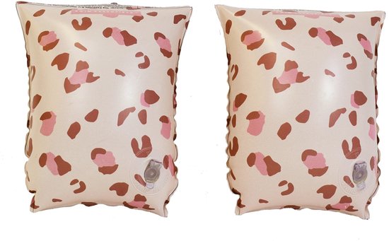 Swim Essentials - Zwembandjes met panterprint - Zwemvleugels - Kinderen - Jongens - Meisjes - 0-15 kg - 0-2 jaar - PVC - oudroze