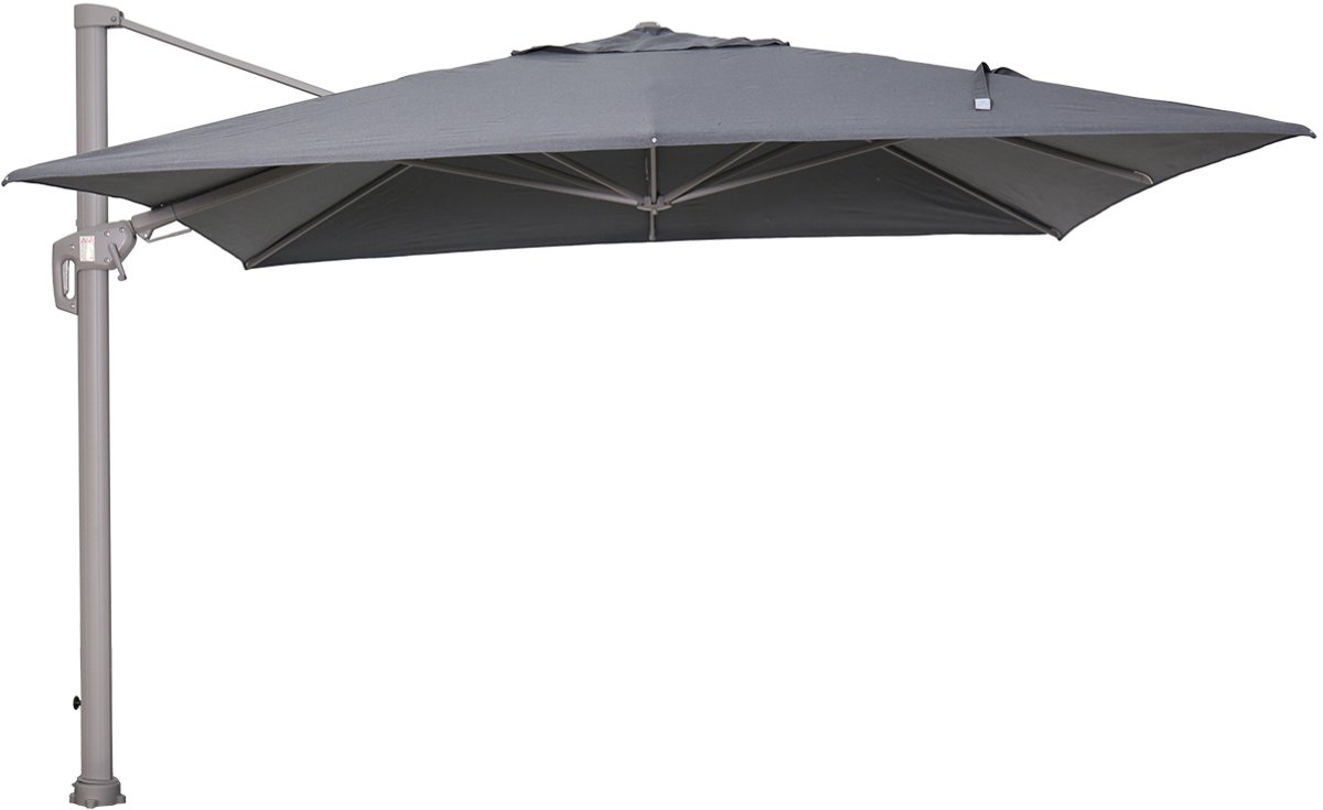 Garden Impressions Hawaii Big Pole II zweefparasol 350x350 taupe/royal anthracite