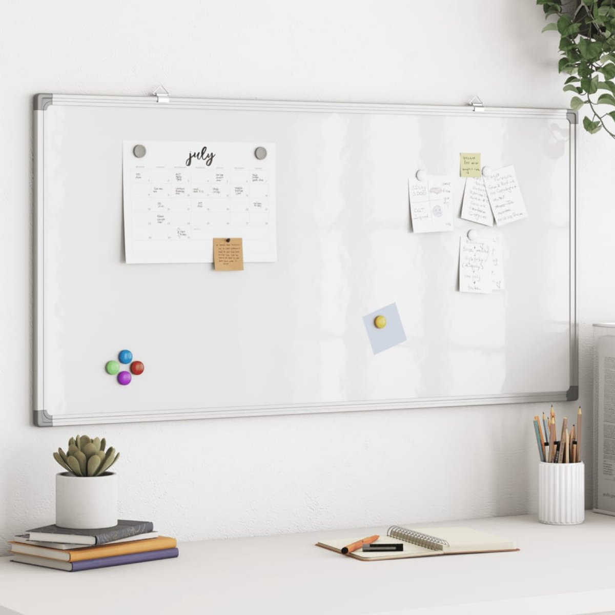vidaXL - Whiteboard - magnetisch - 60x30x1,7 - cm - aluminium thumbnail 2