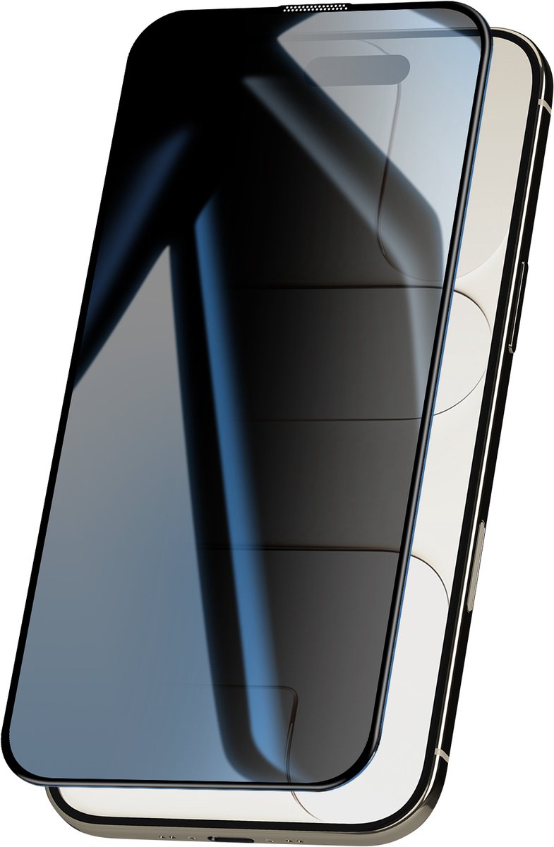 Avizar Schermbescherming Gehard Glas Geschikt voor Apple iPhone Air Pro Anti-Spion, Transparant zwart