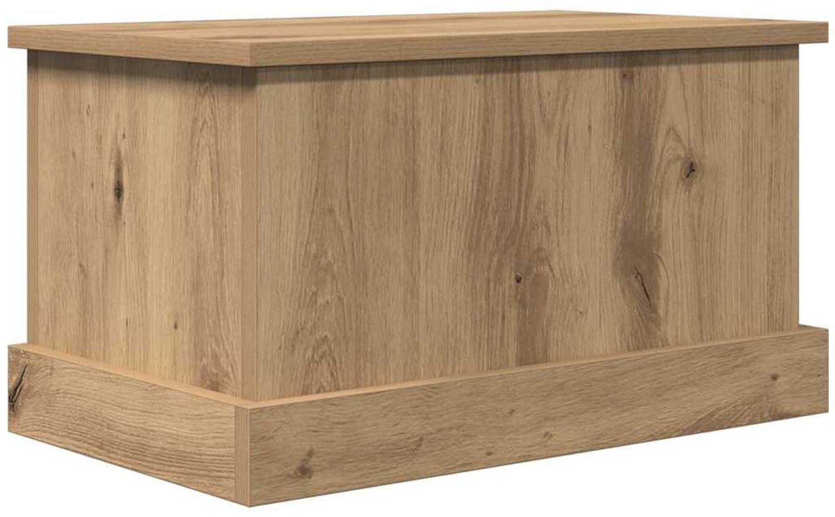 vidaXL - Opbergbox - 30x50x28 - cm - bewerkt - hout - artisanaal - eikenkleurig