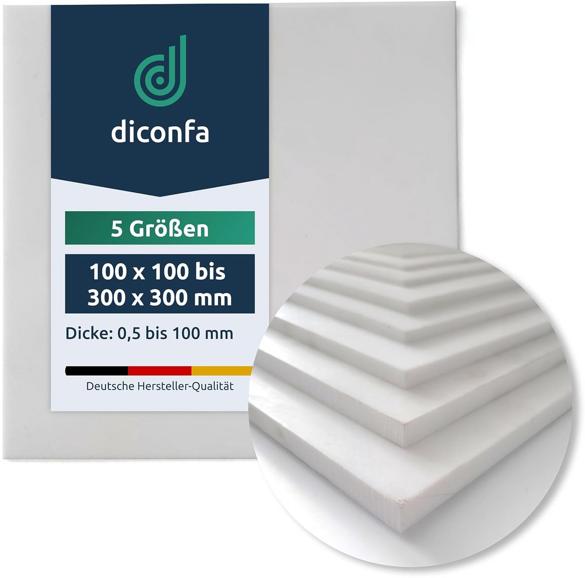 PTFE Teflon Plaat - Kunststof Plaat - Industriële Toepassingen - Hoge Temperatuurbestendigheid - 100x100x2mm - Wit