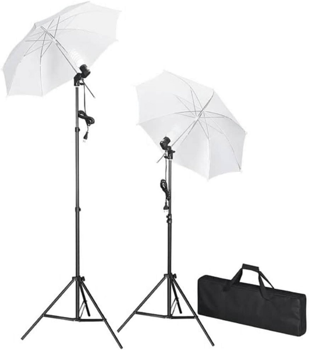 Complete Studiolampen Set met Statieven en Softbox Paraplu's voor Fotografie