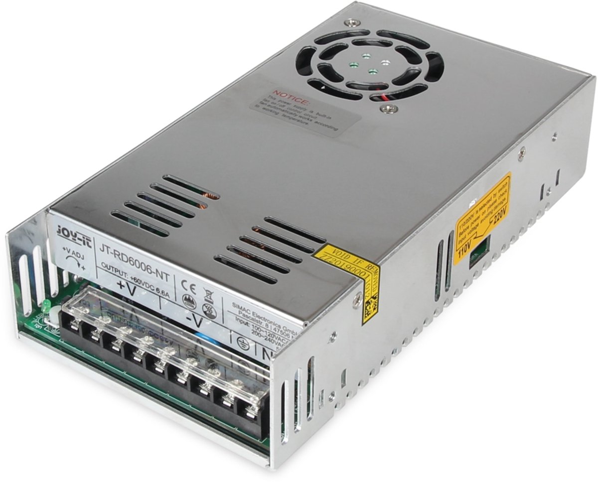 Joy-it Industriële netvoeding, vaste spanning 60 V/DC (max.) 6.6 A (max.) 400 W