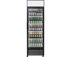 CUBO Horeca Koelkast 335L - Glazen deur met reclamedisplay - Afsluitbaar met slot - Energiezuinig - CS-370W-EE