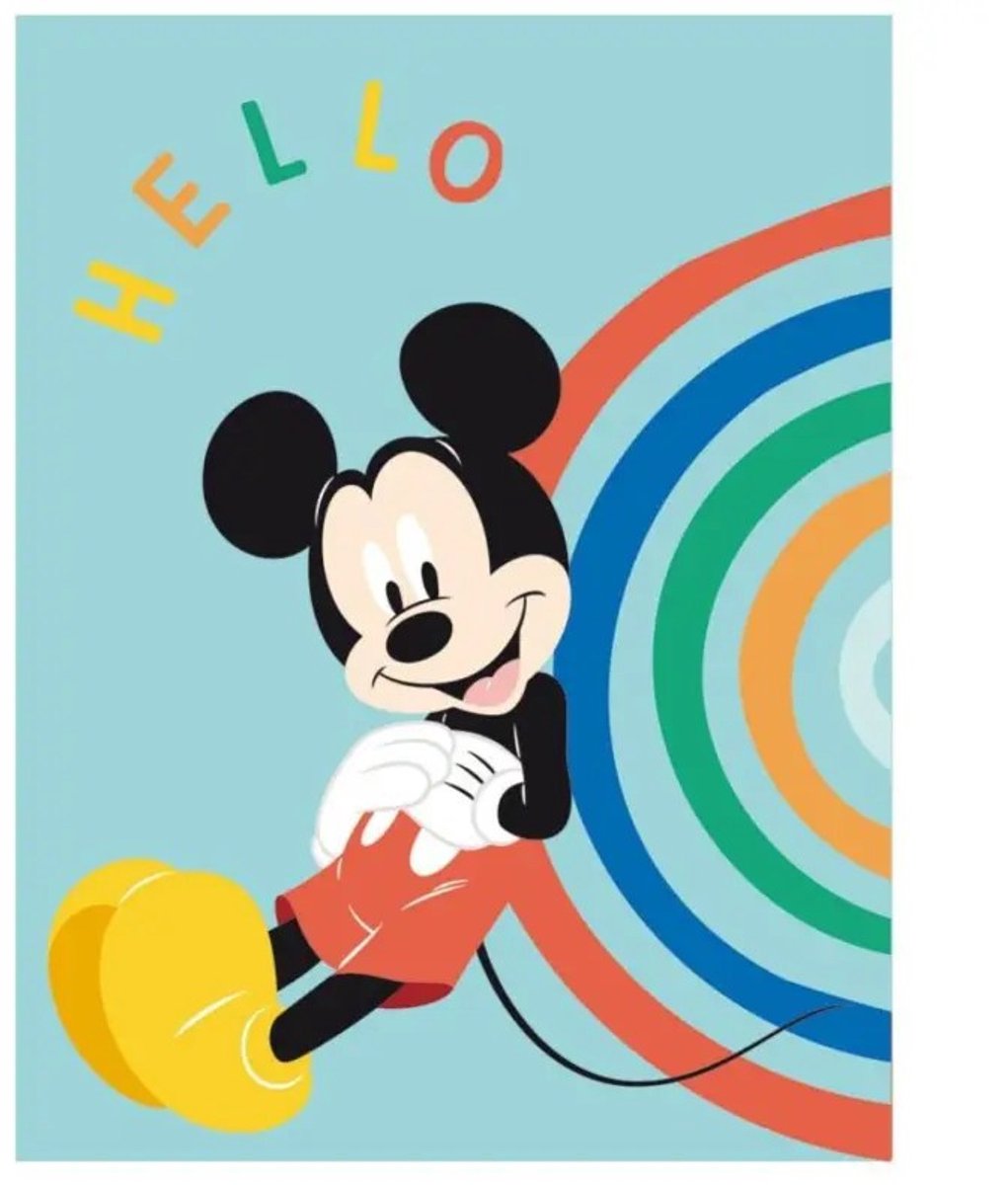 Mickey Mouse fleece Plaid Hello 100 x 140 cm