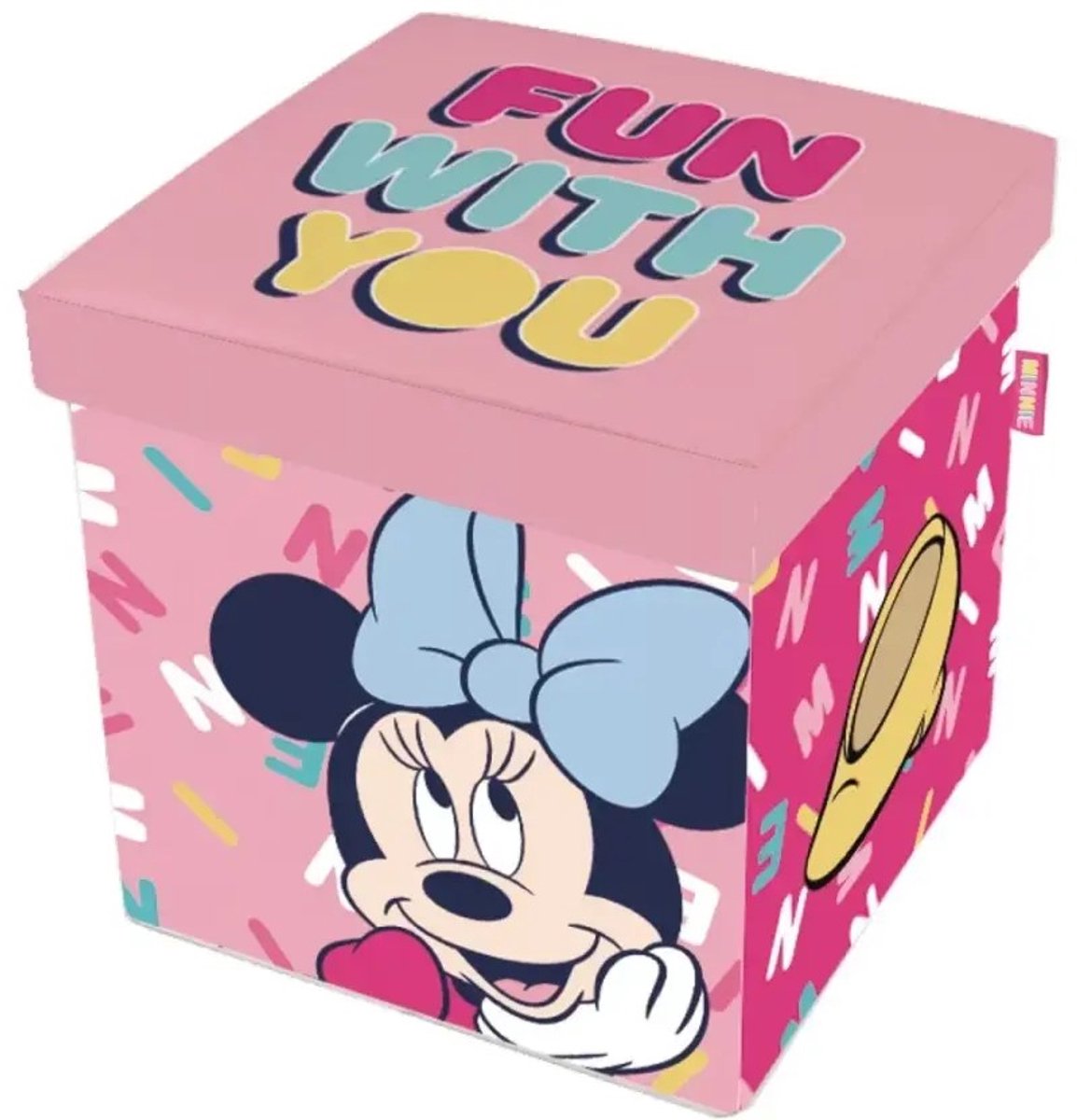 Disney 30x30x30 Cm Minnie Kruk/container Roze