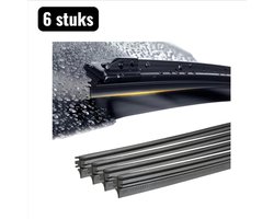 6 stuks - Ruitenwisser - Universele Ruitenwisser Rubbers - 14-28 inch / 350 mm-700 mm - Auto-onderdelen - Universele ruitenwisserblad - Vervangingsset voor Flatblade en Traditionele Wissers - Zwart