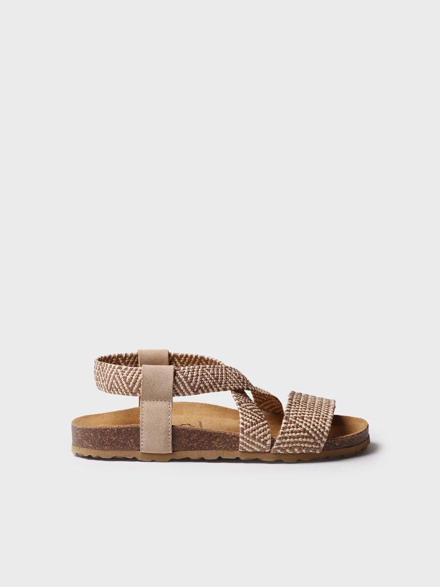 Dames BIO sandaal met elastische bandjes | GETXO