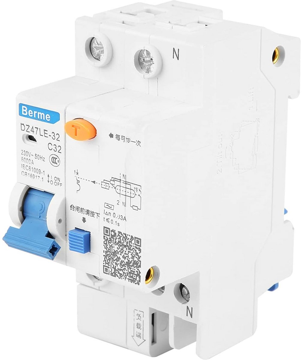 Aardlekschakelaar 30mA 32A 1P+N 230V voor Elektrische Beveiliging