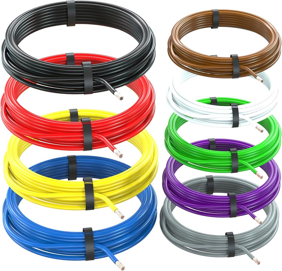 Elektrische Kabelset 1,5 mm² - 9 Kleuren Voertuigbedrading Set 25m per Rol