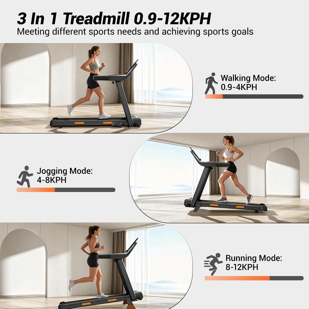 3-in-1 Opvouwbare Loopband thumbnail 2