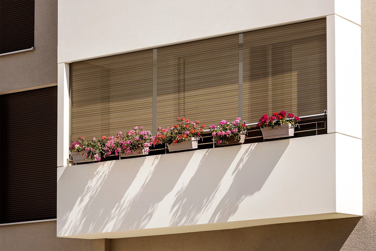 Coloray Buitenrolgordijn - Bruine houten horizontale wandpanelen Windscherm Balkon - 150x1