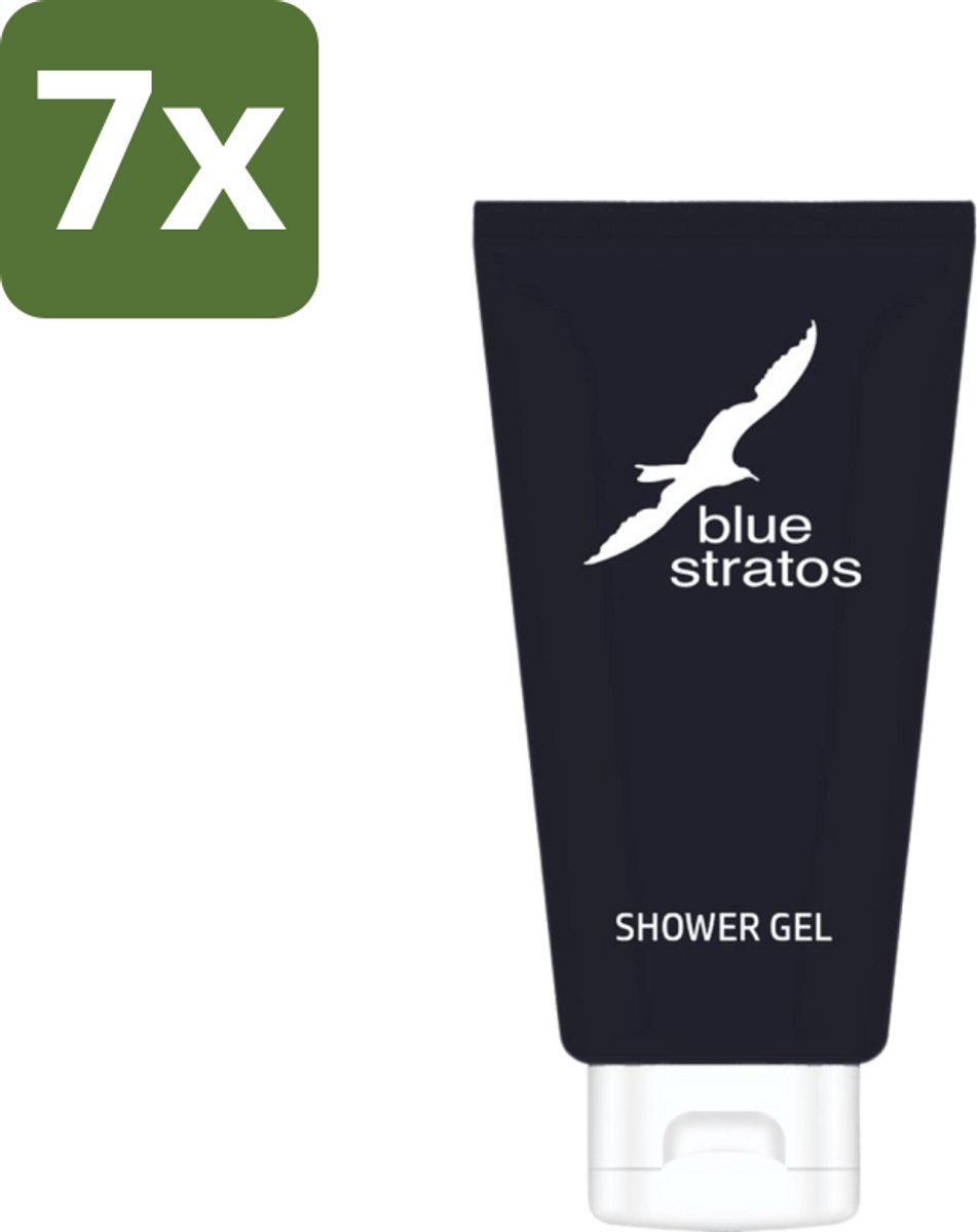 Blue Stratos - Douchegel - Verfrissende Geur - 200 ml - Bulkverpakking - 7 stuks
