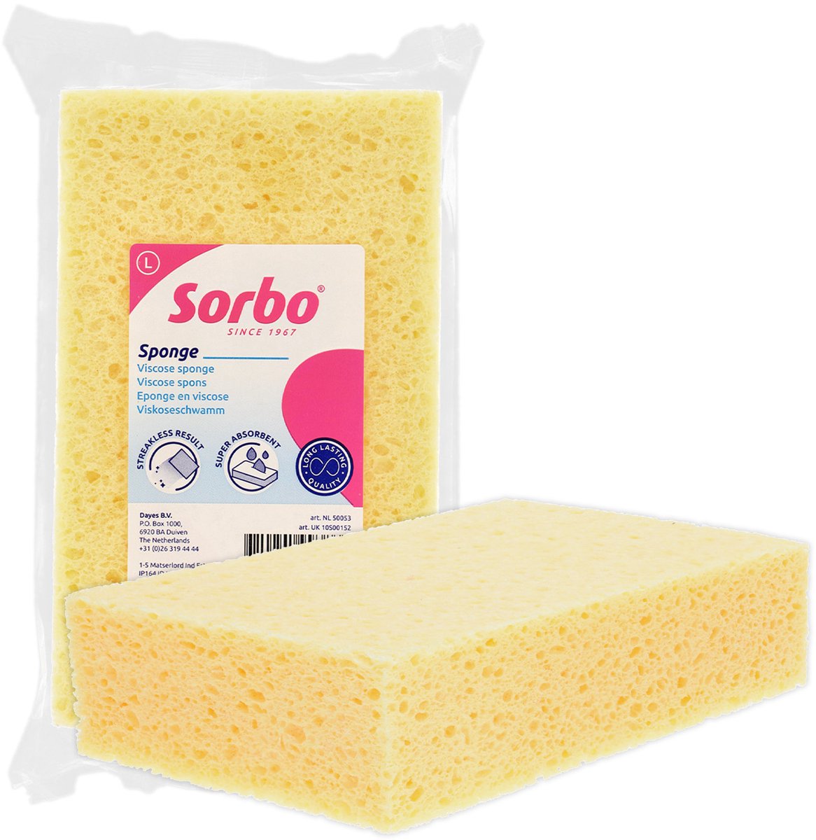 Sorbo Viscose Spons Large – Extra Absorberend & Duurzaam – Voor Streeploos Schoonmaken