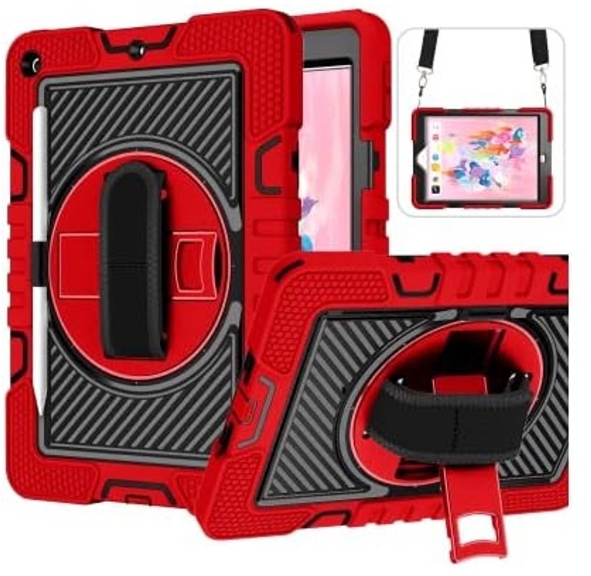 iPad Pro 11 inch hoes 3-in-1 stootvast met 360° standaard en polsband – geschikt voor 1e, 2e & 3e generatie (2018/2020/2021)