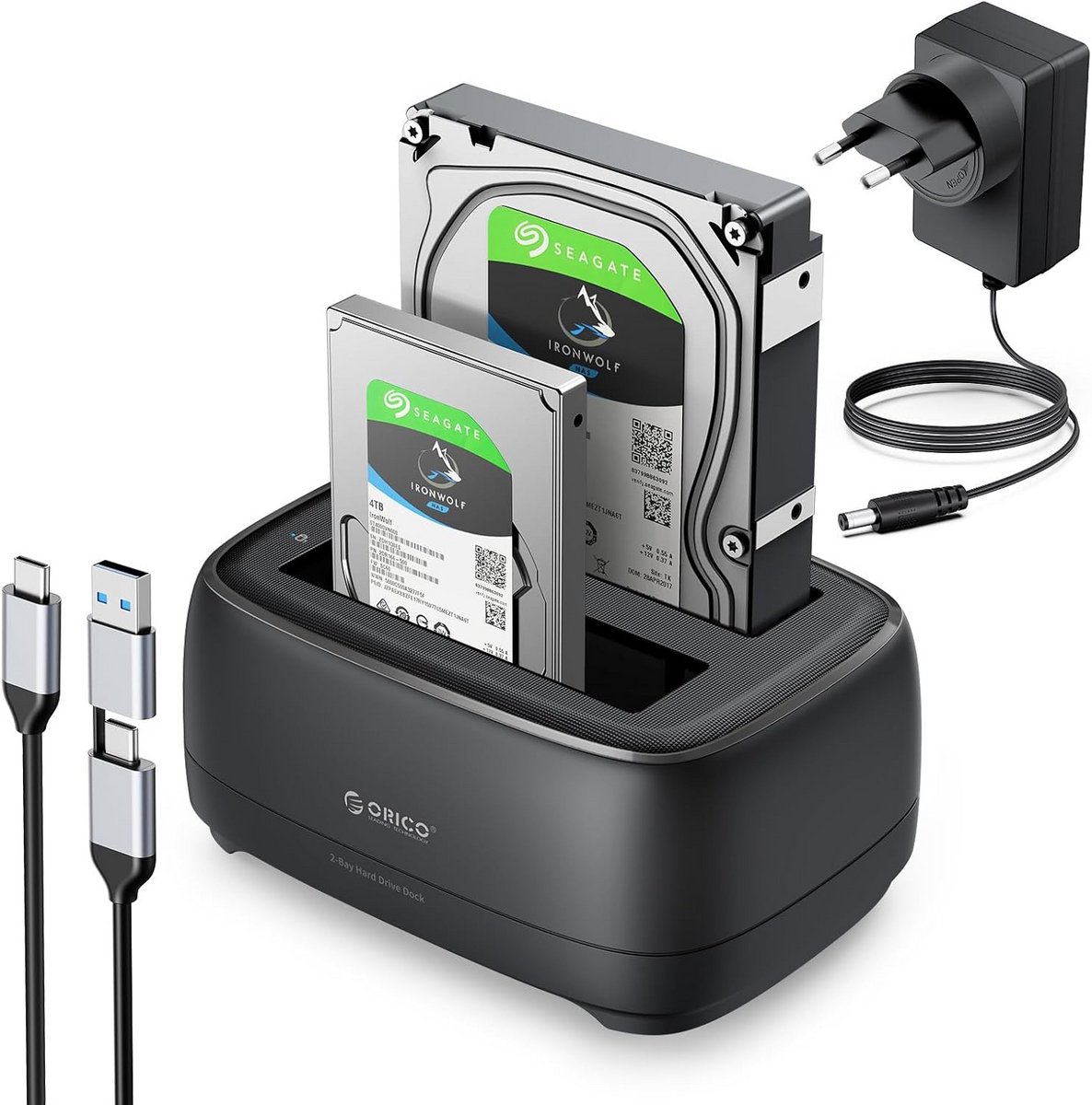 Hard Drive Docking Station voor 2.5" en 3.5" HDD/SSD - Offline Klonen met USB 3.2 Gen 1