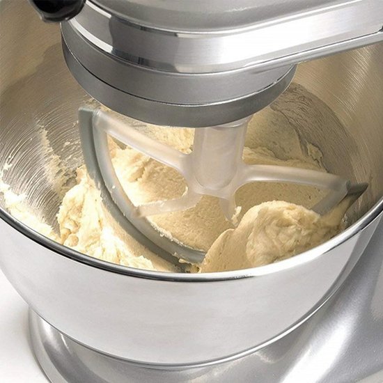 Platte Kop Garde Accessoire voor 5QT Keukenmachine met Siliconen Rand van Merkloos — afbeelding 4