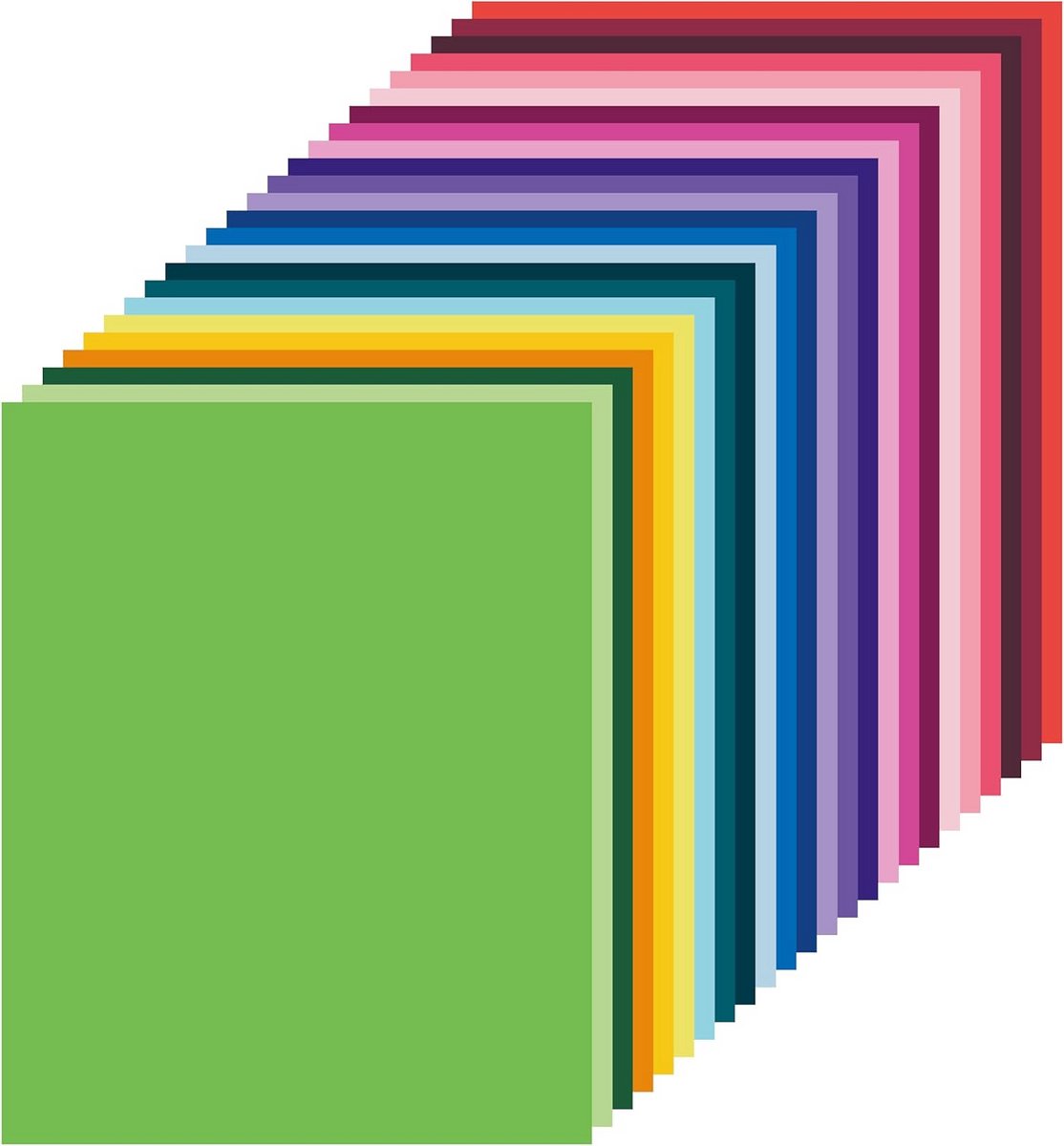 120 Vellen Gekleurd Karton Papier 120 GSM voor Knutselen, School en Kantoor