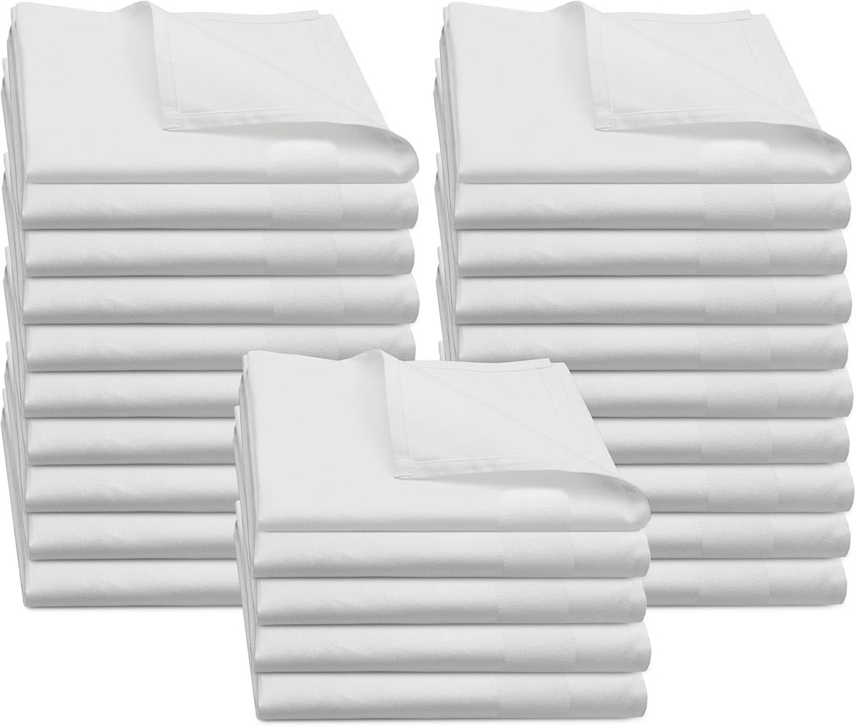 Set van 25 Witte Katoenen Servetten 50x50 cm voor Diner en Feest