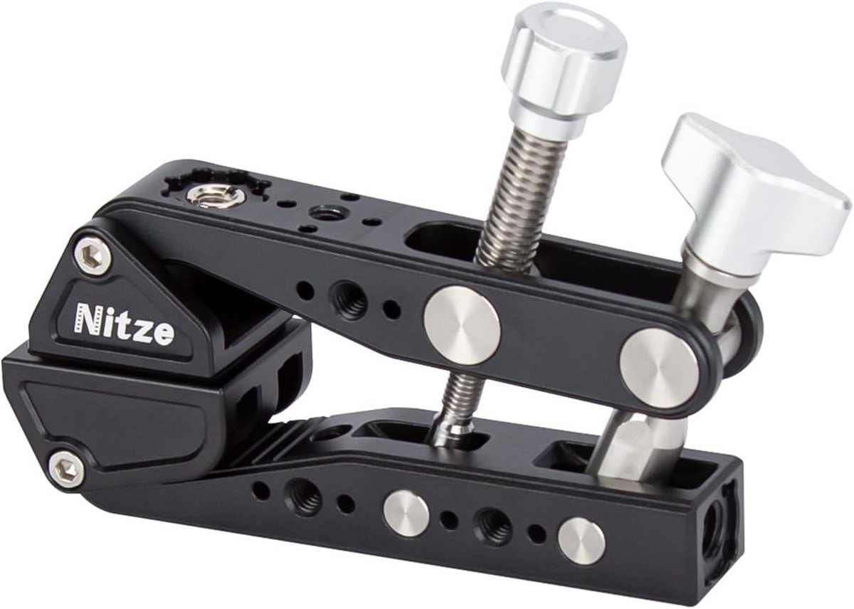 Universele Camera Klem Mount met 3/8" en 1/4" Schroefdraadgaten
