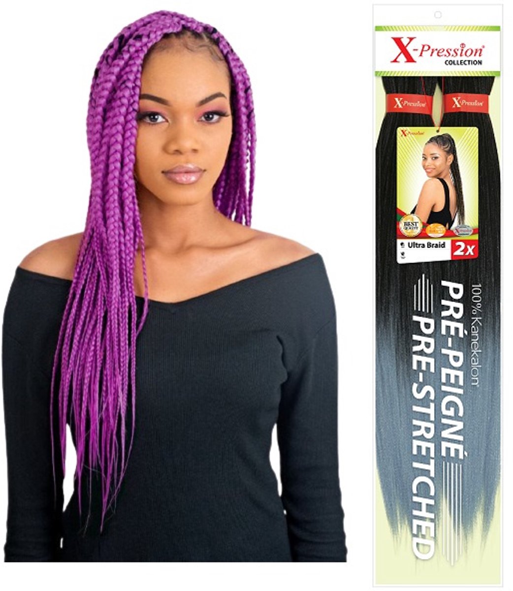 X-Pression Pre-Stretched Braid 46" Dark Blue
