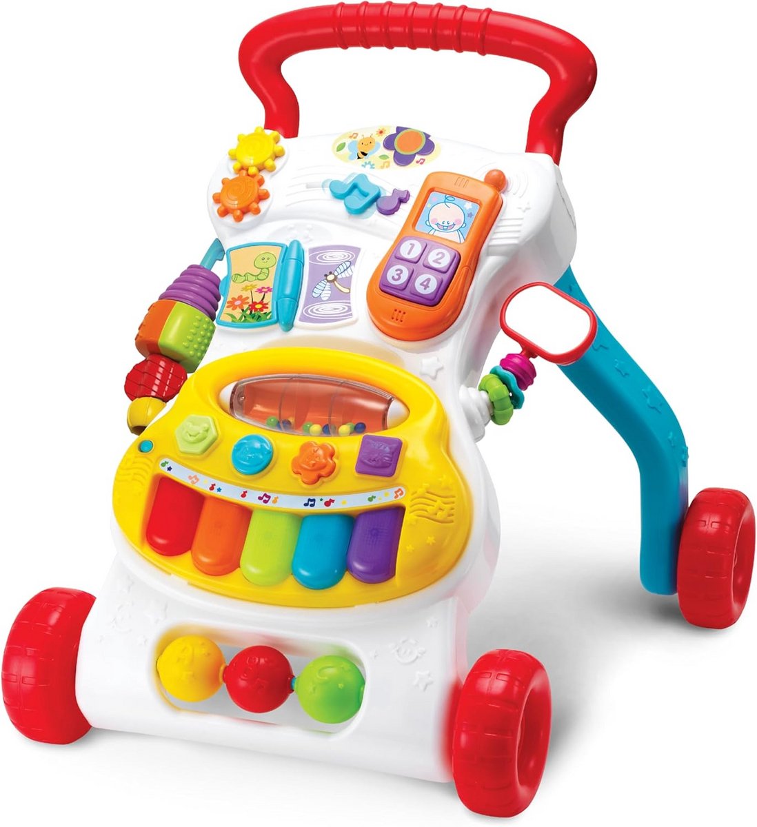 Muzikale Loopwagen voor Baby's en Peuters met Lichtjes en Geluiden