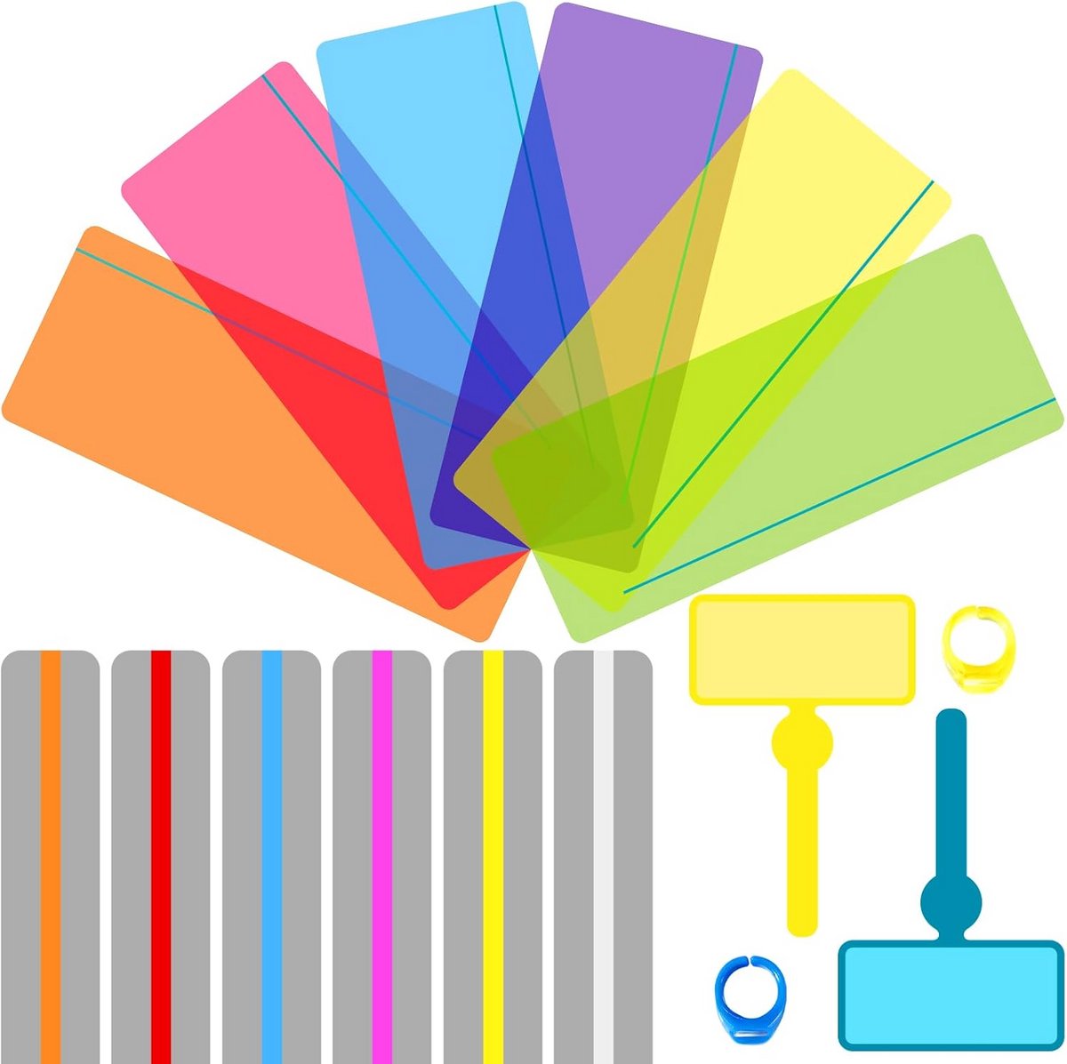 16-Delige Set Leeshulp Strips en Vingertracker voor Dyslexie en Lezen Leren