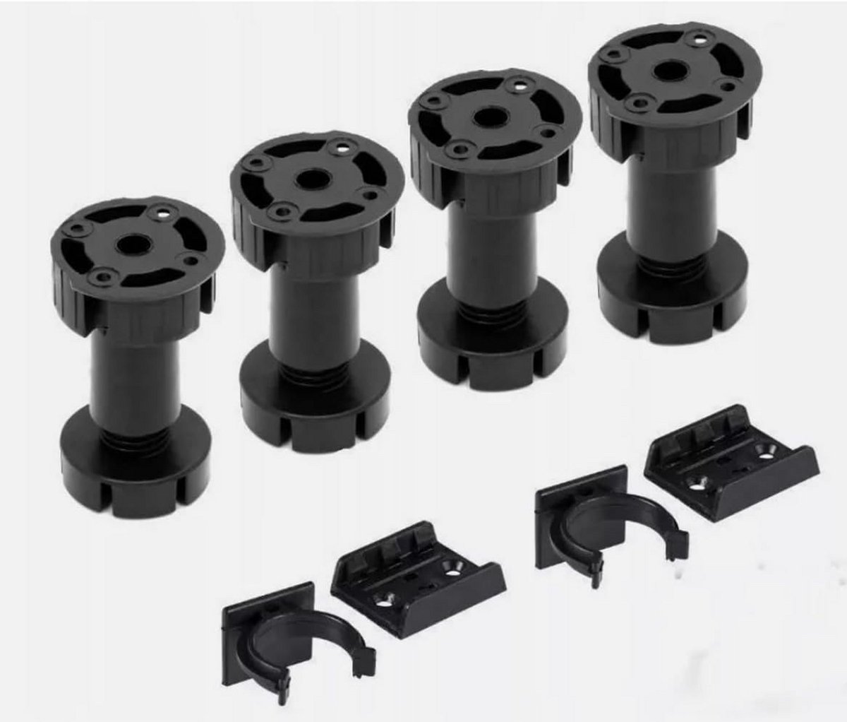 4x Verstelbare Sokkelpoten voor Keuken en Meubels - Hoogte 10 cm (8,5-12,5 cm)