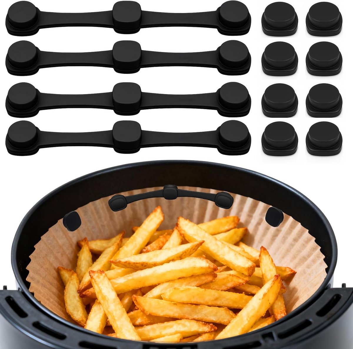 12x Magnetische Clips voor Airfryer Bakpapier Accessoires
