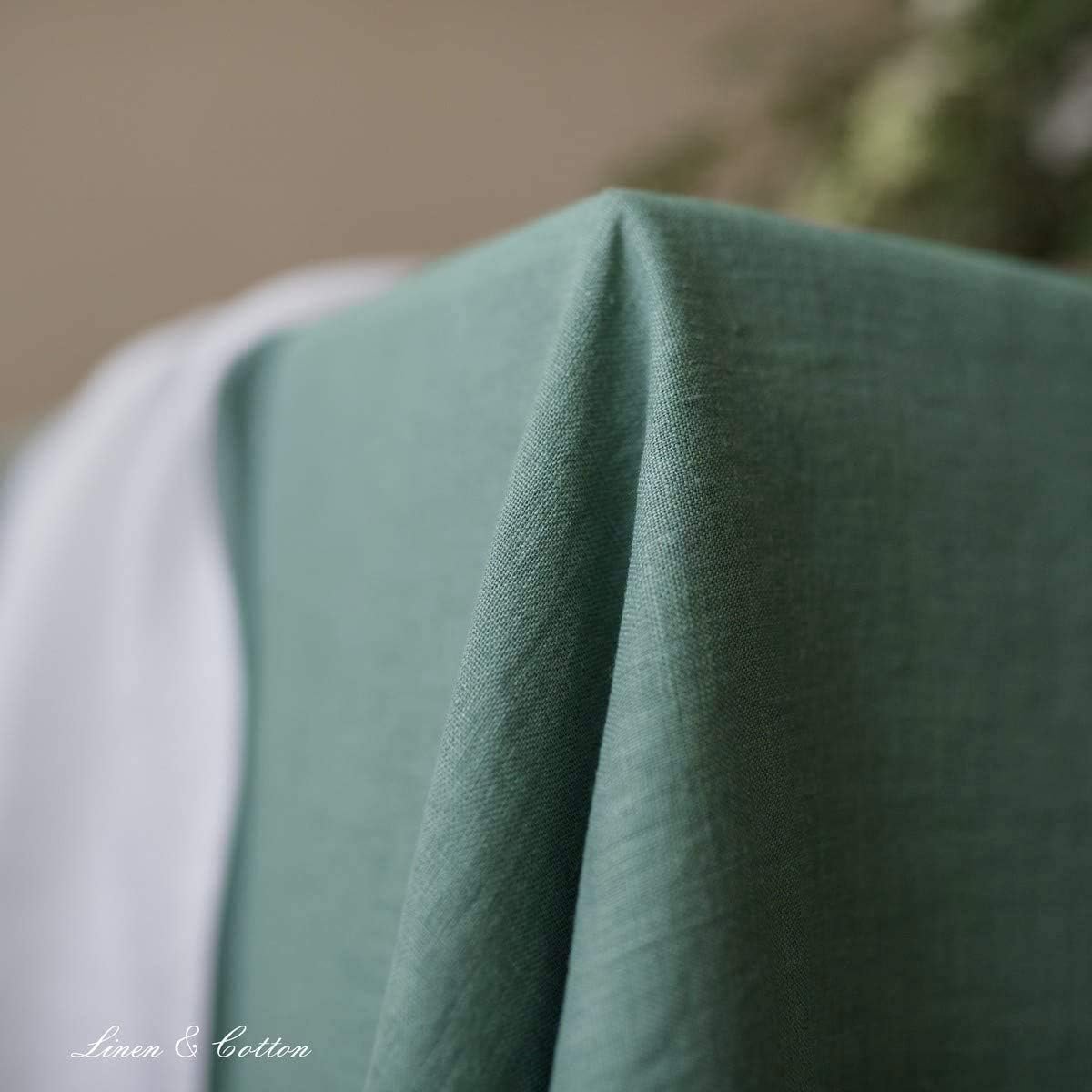 Tafelkleed Vierkant 100% Linnen Mint Groen 140x140 cm voor Keuken en Eettafel