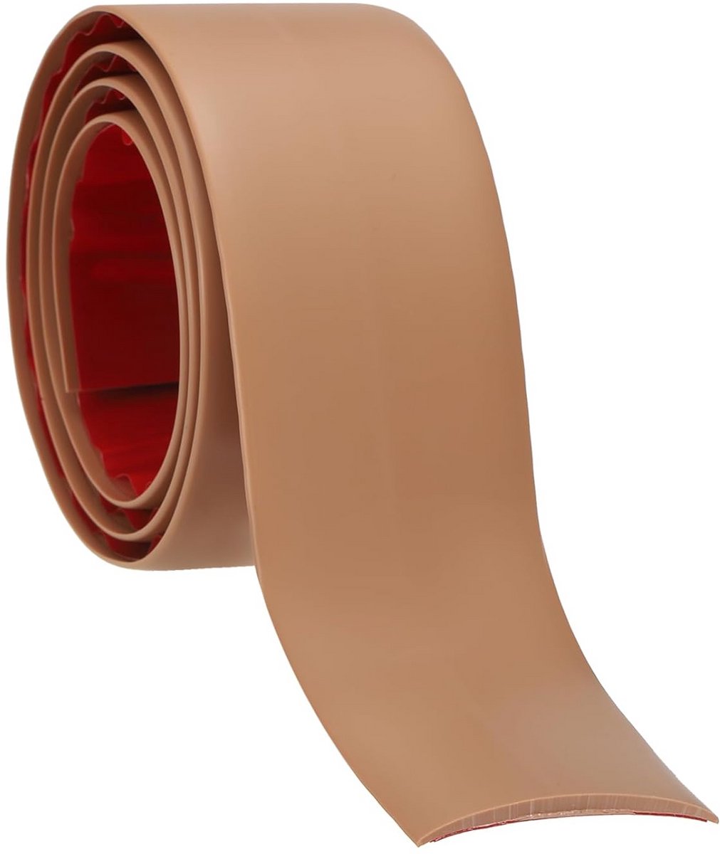 Vlak Overgangsprofiel - Zelfklevend Vinyl - Voor vloerovergangen - Bruin 40 mm x 1 meter