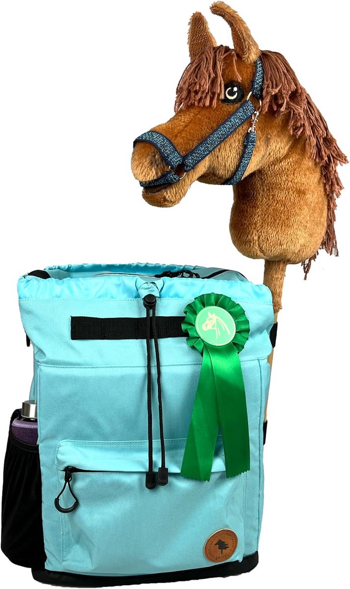 Hobbyhorse Rugzak Lichtblauw - Ruim & Stevig met Ruimte voor 4 Stokpaarden