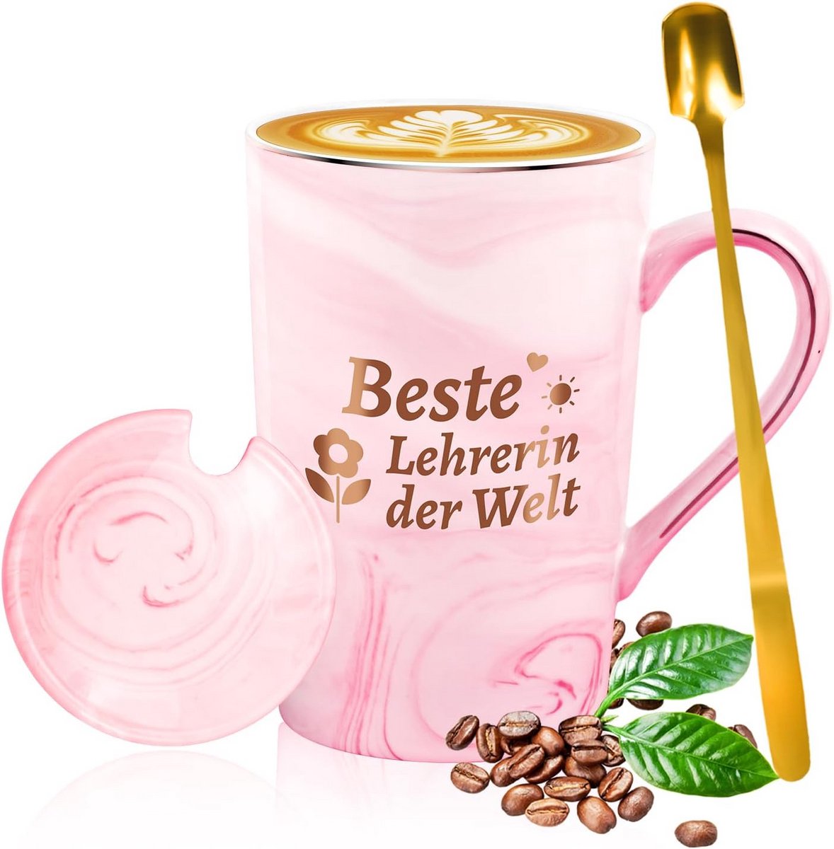 Aanmoedigend Cadeau voor Leraar Mok Theepot met Deksel en Lepel 400ml