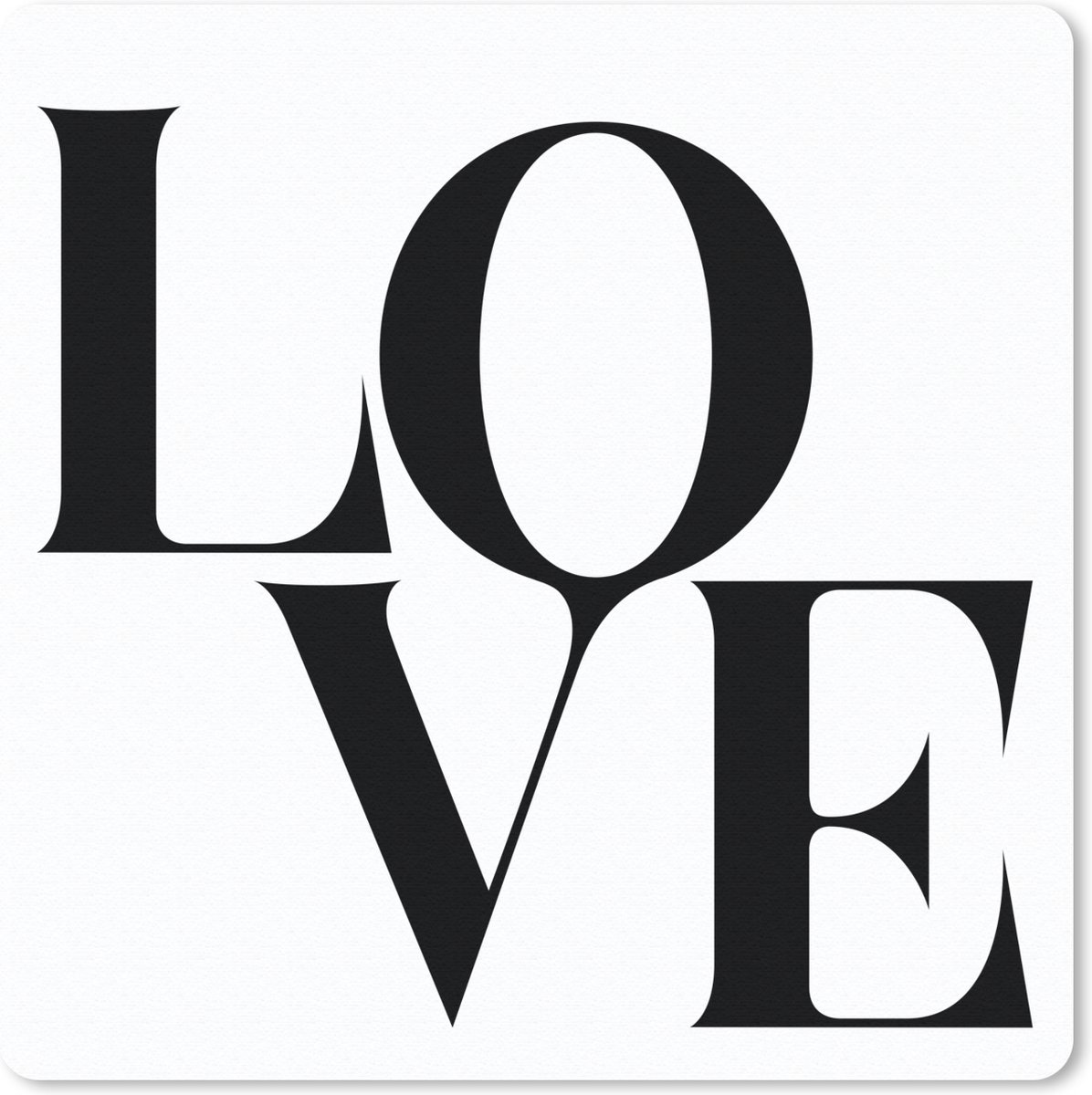 Muismat 20x20 cm - Mousepad Tekst - Love - Quotes - Muismatten