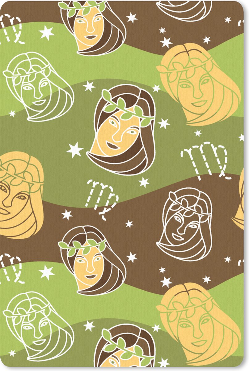 Muismat 18x27 cm - Mousepad Virgo - Zodiac - Patroon - Muismatten