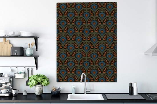 Motifs Peinture Sur Toile - Abstrait - Vert - Années 1920 - 90x120 cm - Décoration murale