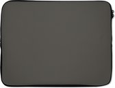 Laptophoes 17 inch - Grijs - Kleuren - Effen - Laptop sleeve - Binnenmaat 42,5x30 cm - Zwarte achterkant - Back to school spullen - Schoolspullen jongens en meisjes middelbare school - Macbook air hoes - Chromebook sleeve