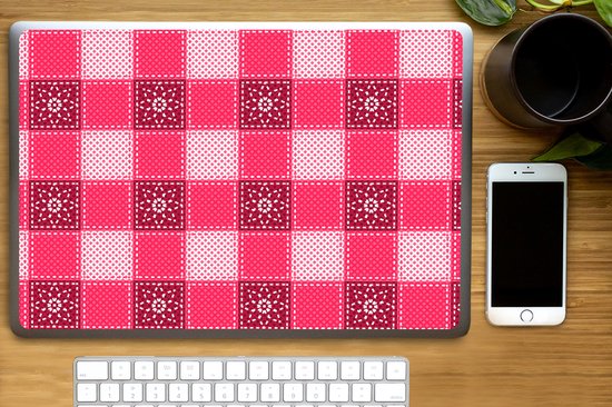 Sticker pour ordinateur portable - 17,3 pouces - Rose - Motifs - Fleurs - 40x30cm - Autocollants pour ordinateur portable - Skin pour ordinateur portable - Housse